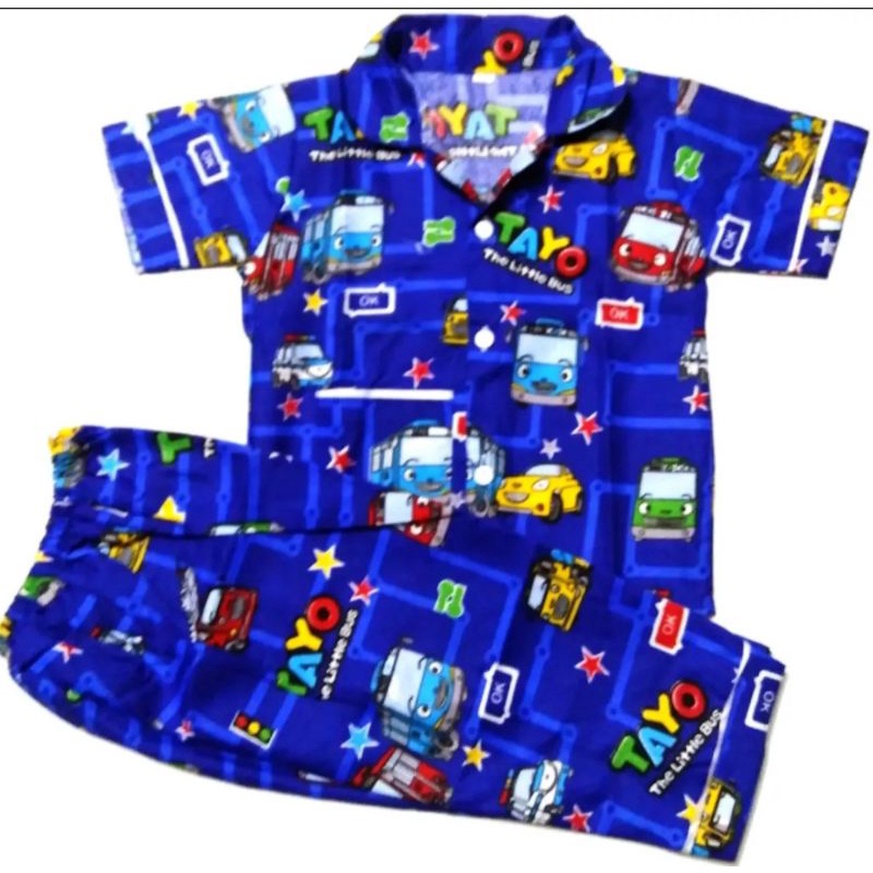 Tayo Blue Kids Pyjamas / ชุดนอนเด็ก / ชุดเด็ก / เสื้อผ้าเด็ก