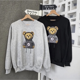 Bear ALABAMA เสื้อคอกลม ลายหมี สําหรับเด็กผู้หญิง ไซซ์ M L XL