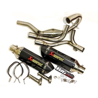 ท่อคู่ CRF250 ทรงอาคาโปวิค Akrapovic ท่ออาคาโปวิค Akrapovic