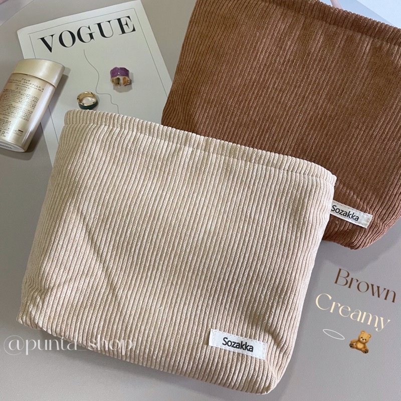 (พร้อมส่งขายดีมาก☄️)กระเป๋าใส่เครื่องสำอางมีซิป มี25สี ใส่ของจุกจิก ใส่มือถือ