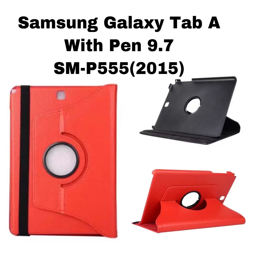 เคส Samsung GalaxyTab A With S Pen 9.7 SM-P555  รุ่น Rotate Series ชนิด หมุนได้ กันกระแทก แบบนิ่ม TP