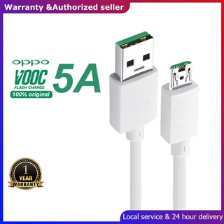 รับประกัน 1 ปี 5A ของแท้ Oppo Vooc Super Flash ชาร์จเร็ว สาย Micro Android ข้อมูล Usb (นําเข้า)