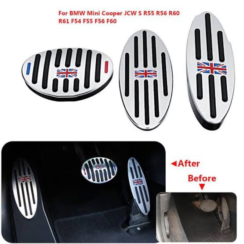 MINI COOPER R55 , R56 , R60 , F55 , F56 , F60 PEDALCOVER JCW แป้นเหยียบกันลื่น แบบครอบ