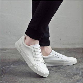 รองเท้าแฟชั่น สไตล์คลาสสิกสีขาวทั้งชายและหญิงสามารถใส่ได้ สว…