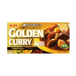 เครื่องแกงกะหรี่กึ่งสำเร็จรูปชนิดก้อนรสเผ็ดปานกลาง GODEN CURRY MIX MEDIUM HOT