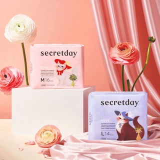 [พร้อมส่ง] SECRET DAY ผ้าอนามัยเกาหลี แบบมีปีก จากผ้าฝ้ายบริสุทธิ์