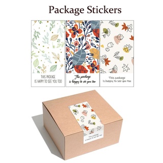 สติกเกอร์ติดกล่องขนม คุกกี้ บราวนี่ 1 เซต 3 ลาย จำนวน 150 ดวง