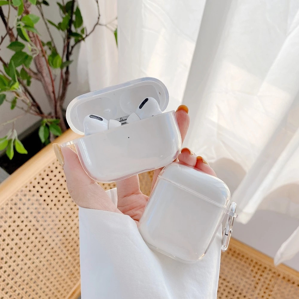 เคสหูฟังคริสตัลสำหรับ Compatible for AirPods 1/2/3/4 Pro ซิลิโคนใสฝาครอบป้องกัน