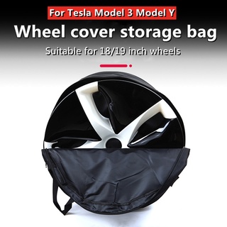 Tesla อุปกรณ์เสริมOxford Wheel Cover Hubcas Storage Bag Fits Tesla Model 3 Aero 18&amp;quot;/ Model Y 19&amp;quot; Gemini Car Ac