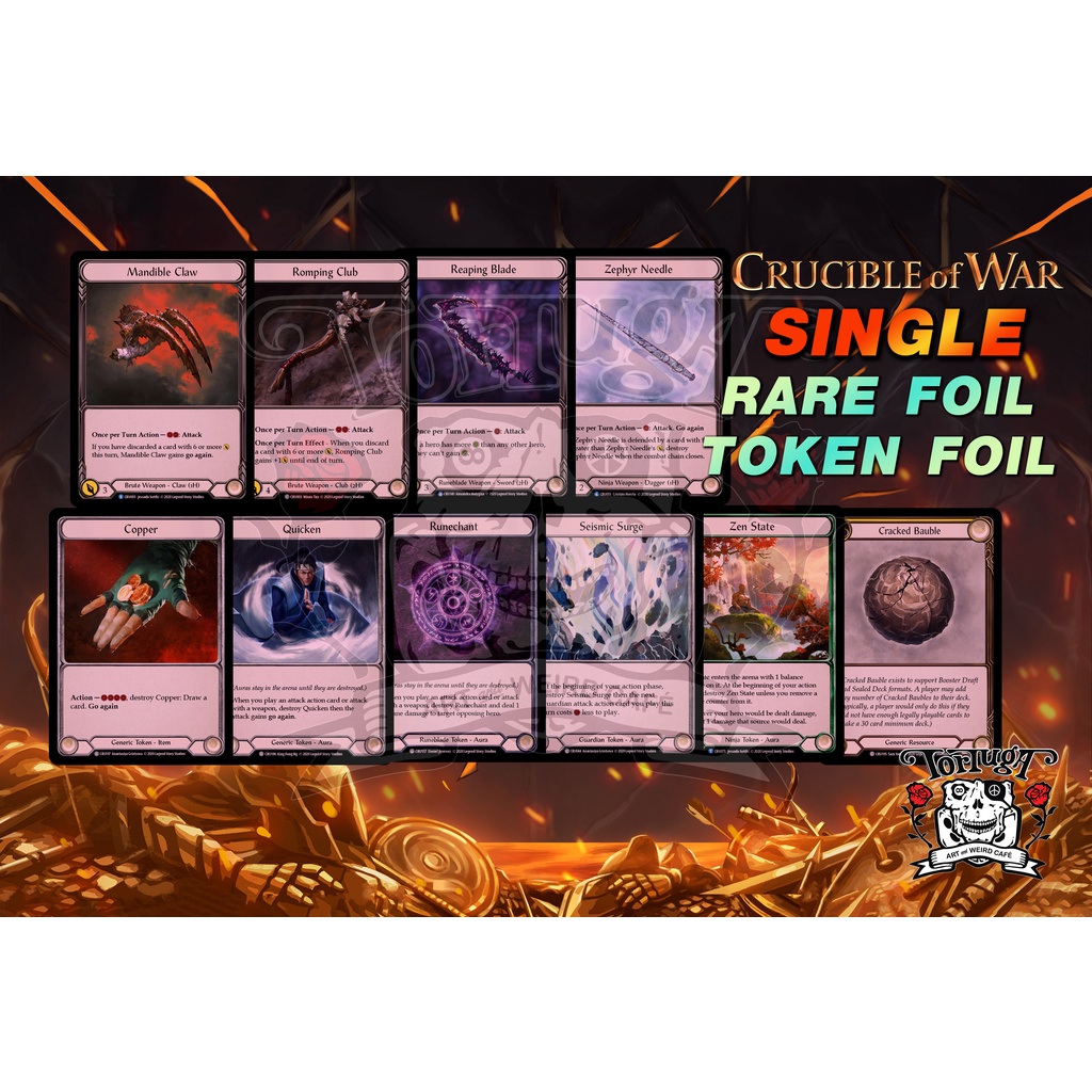 Rare Foil Common Foil | Crucible of War CRU-U | Flesh and Blood TCG Single | การ์ดแรร์ระดับ R C ขายแยกใบ Equipment Foil