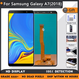 Super AMOLED หน้าจอ LCD แบบเปลี่ยน สําหรับ Samsung Galaxy A7 2018 SM-A750F Samsung A7 Galaxy A7 LCD SM-A750FN/DS