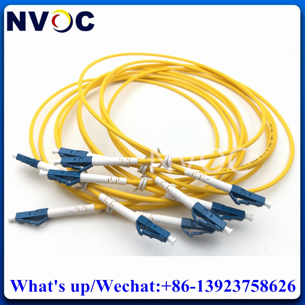 50Pcs LC-LC 2M 3.0mm Fiber Patch Cord,Single Mode Simplex LC/SC/FC/STPC 3.0mm 2M Yellow LSZH Fiber O