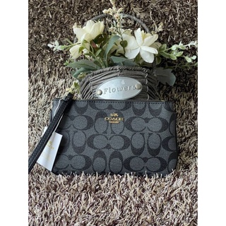 📮@950.-🔥🔥GOOD TIME FOR BAG Discount 10 % 🔥🔥💯Coach Large Wristlet In Signature Canvas Women Zip Purse Wallet