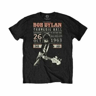 เสื้อยืดผ้าฝ้าย พิมพ์ลายโปสเตอร์ Bob Dylan Carnegie Hall 1963 Schwarz Eco HBiadf95KLijkl51Size S-5XL