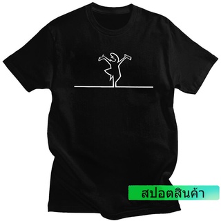 เสื้อยืดวินเทจเสื้อยืดคอกลม แขนสั้น ผ้าฝ้าย พิมพ์ลายแอนิเมชั่น La Linea Dance แฟชั่นฤดูร้อน สําหรับผู้ชาย พลัสไซซ์S-4XL