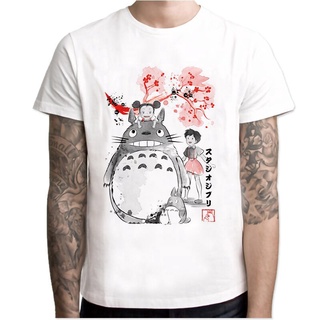 เสื้อยืด พิมพ์ลายอนิเมะ Totoro Studio Ghibli Miyazaki Hayao Spirit Away น่ารัก สไตล์ญี่ปุ่น คลาสสิก ไม่ซ้ําใคร สําหรับผู