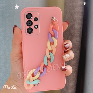 เคสโทรศัพท์ ซัมซุง Samsung Galaxy A13 A23 LTE A73 A03S A03 Core M33 M23 5G 4G Handphone Casing Housing with Rainbow Chain Cellphone Case TPU Silicone Back Cover เคส SamsungA13 SamsungA23 SamsungA73