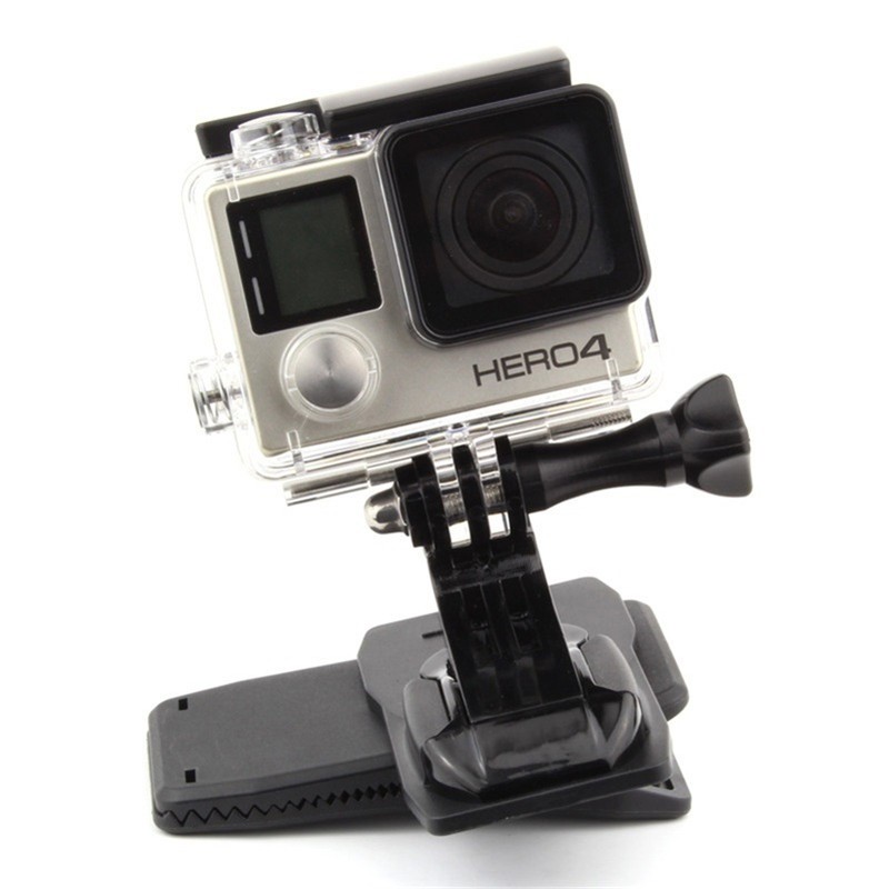 ชุดอุปกรณ์เสริม GoPro Quick Release Universal แบบพกพาคลิป + ฐานรูปตัว J หมุนได้ 360 องศาใช้งานง่ายคลิปกระเป๋าเป้สะพายหลังคลิปเสริมโรงงานอุปกรณ์เสริม Hero6