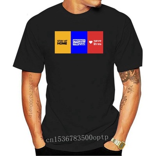 เสื้อยืด พิมพ์ลาย STAY AT HOME PROTECT THE NHS SAVE LIVES PRINT SUPPORT UNISEX KIDS สําหรับผู้ชาย