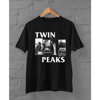 แขนสั้นcrew neckเสื้อยืด พิมพ์ลาย Twin Peaks 90S ของขวัญ สไตล์วินเทจ สําหรับผู้ชาย และผู้หญิงS-XXXXL