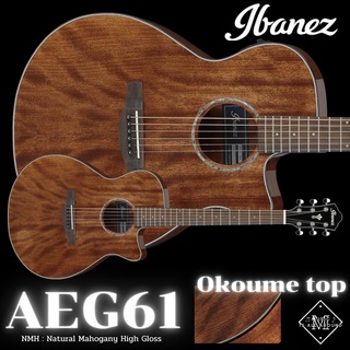 Acoustic กีตาร์โปร่งไฟฟ้า Ibanez AEG series รุ่นใหม่ AEG61-NMH