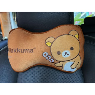 ลิขสิทธิ์แท้ ริลัคคุมะ หมอนรองคอ ทรงกระดูก ในรถยนต์ 1 ชิ้น สีน้ำตาล Rilakkuma 1 pc Car Neck Rest Cushion Head Pillow