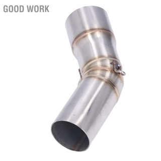 [ลดล้างสต๊อก]Good Work Motorcycle Exhaust Middle Tube Stainless Steel 1mm Thick Replacement for Ninja ZX10R 2008‑2021