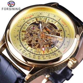 Forsinong Golden Transparent Luxury Luminous Hands Men Watches Top Brand Luxury Mechanical Creative Business Male Skelet