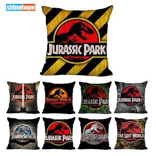 220 ปลอกหมอนทรงสี่เหลี่ยมมีซิปลายโลโก้ jurassic park ขนาด 40x40 ซม. (พิมพ์ลายด้านเดียว)