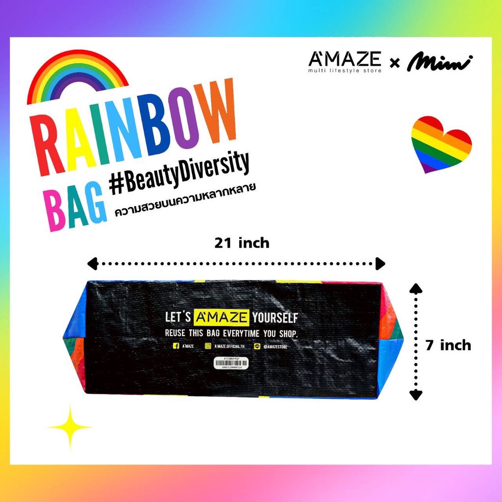 Mimi Big Bag กระเป๋าช้อปปิ้ง เบา สบาย พกพาง่าย จุของได้เยอะ (A9X1PI) - รูปที่ 2