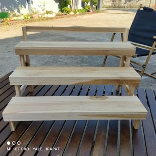 ชั้นวางของ​ขั้นบันใด วางต้นไม้แบบ​3​ชั้น ยาว50cm. (พร้อมใช้งาน)​
