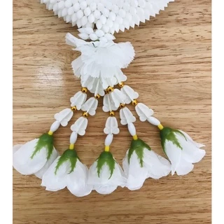 พวงมาลัย ดอกพุดพลาสติก พวงมาลัยข้อมือขนาดใหญ่พิเศษ สินค้ามี 6 สี (ราคาต่อพวง)