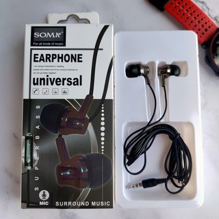 ชุดสายหูฟัง UNIVERSAL SUPER BASS / STEREO EARPHONE พลังเสียงสูง 106 เดซิเบล