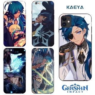 [COD+ READY STOCK]Kaeya stickers gift 原神 mobile phone case Genshin impact game Figure action silhouette tempered glass/liquid silicone phone shell applicable to more than 200 mobile phone models iphone 12 case