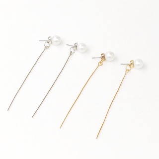 ต่างหูยาวขีดประดับมุก พร้อมส่ง!