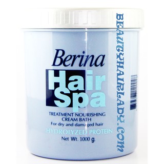 💦Berina hair spa เบอริน่า แฮร์ สปา ทรีตเมนท์ 1000ml กระปุกฟ้า* สำหรับผมแห้งเสีย ที่ผ่านการดัด ย้อม กัดสีผม ผมแตกปลาย