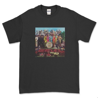 ROUND คอลูกเรือThe BEATLES - SGT PEPPERS LONELY Bearts / เสื้อยืด (สีขาว)-4XL