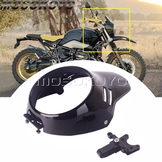 MD-สำหรับ BMW R NineT Urban G/S Scrambler 2016-2019 R 9ครั้ง R9T สีดำไฟหน้า F Airing กระจกบังลมกระจกบังลมครอบหน้ากาก Kit