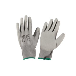 ถุงมือถัก M สีเทา ไมโครเท็กซ์ PU-GRIP Knitted Gloves M Gray Microtex PU-GRIP