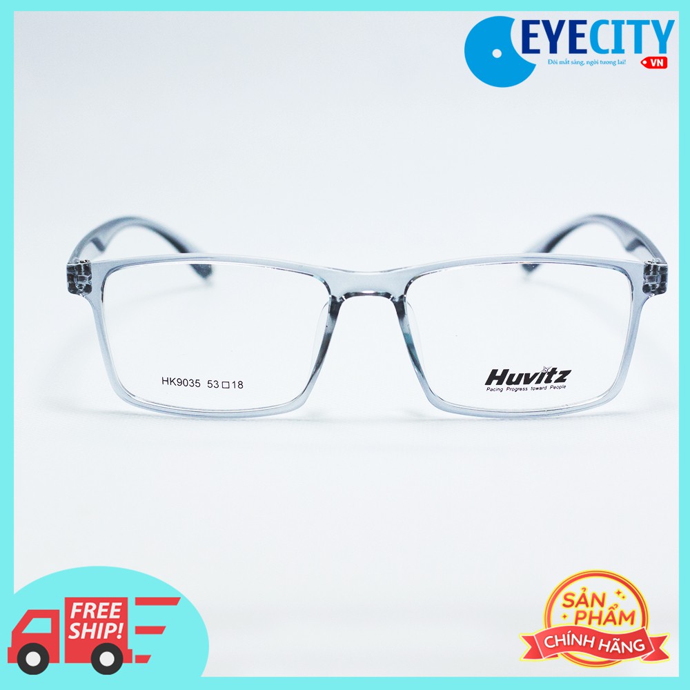 แฟชั่นเกาหลี Huvitz กรอบแว่นตาพลาสติกสีเทา-ขาว HK9035 - C4