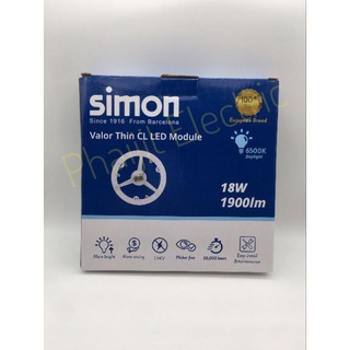 Simon Valor Thin CL LED Module SIMON /แมกเนท LED Simon 18วัตต์(1900lm) 30,000 hours 6500k แสง Daylight