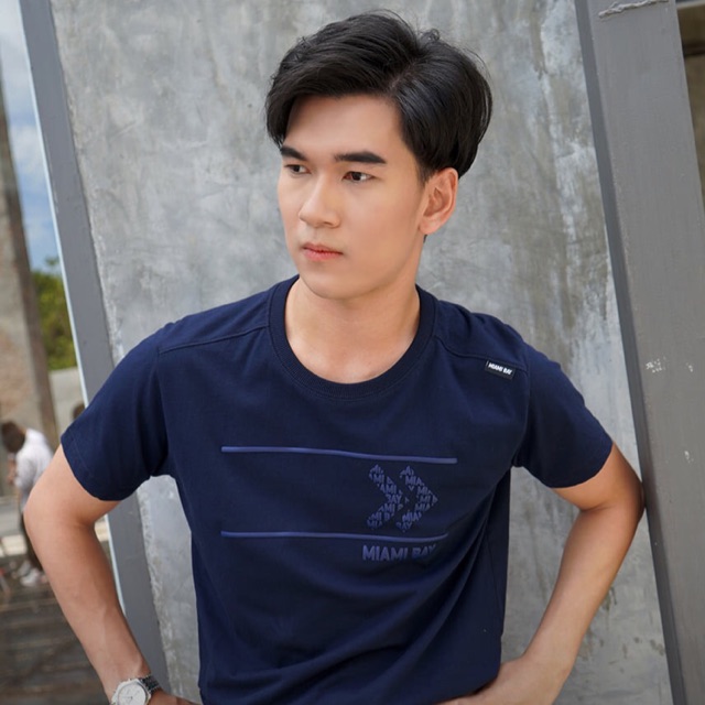 Miami Bay เสื้อยืดT-Shirt รุ่น Repeat ผ้าฝ้าย cotton  ฟอกนุ่ม แฟชั่นชายยอดฮิต