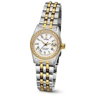 TITONI Cosmo Queen Ladies Watch รุ่น 728 SY-DB-019 - Two Tone Stainless Steel