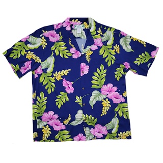 เสื้อฮาวาย TWO PALMS Monstera Navy HAWAII SHIRT