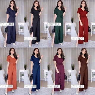 💚Sshop ส่งไว1-2วัน💚 S4330 จั้มสูทขายาวผ่าข้าง Long jumpsuit with side slits