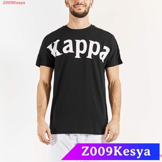 Z009Kesya เสื้อยืดสีพื้นผู้ชาย Kappa 222 Banda Cultin T-Shirt Core Black/White Antique sale  Kappa