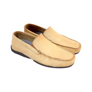Saramanda รุ่น 097226 รองเท้าหนังแท้ผู้ชาย แบบสวม สีทาบัค