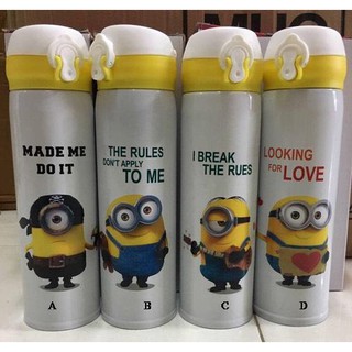 ขวดน้ำเก็บความร้อน เย็น ขนาด 500 ml minion