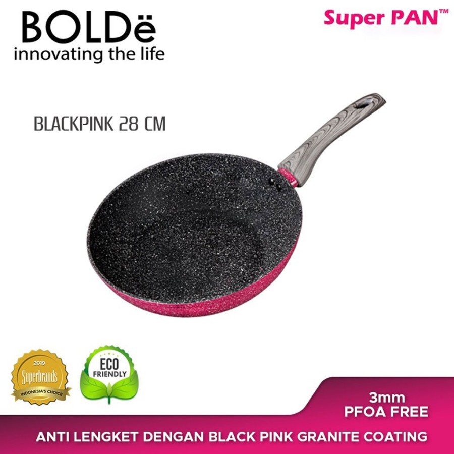 BOLDe WOK WAJAN 28 cm Super Pan BLACKPINK Granite Series