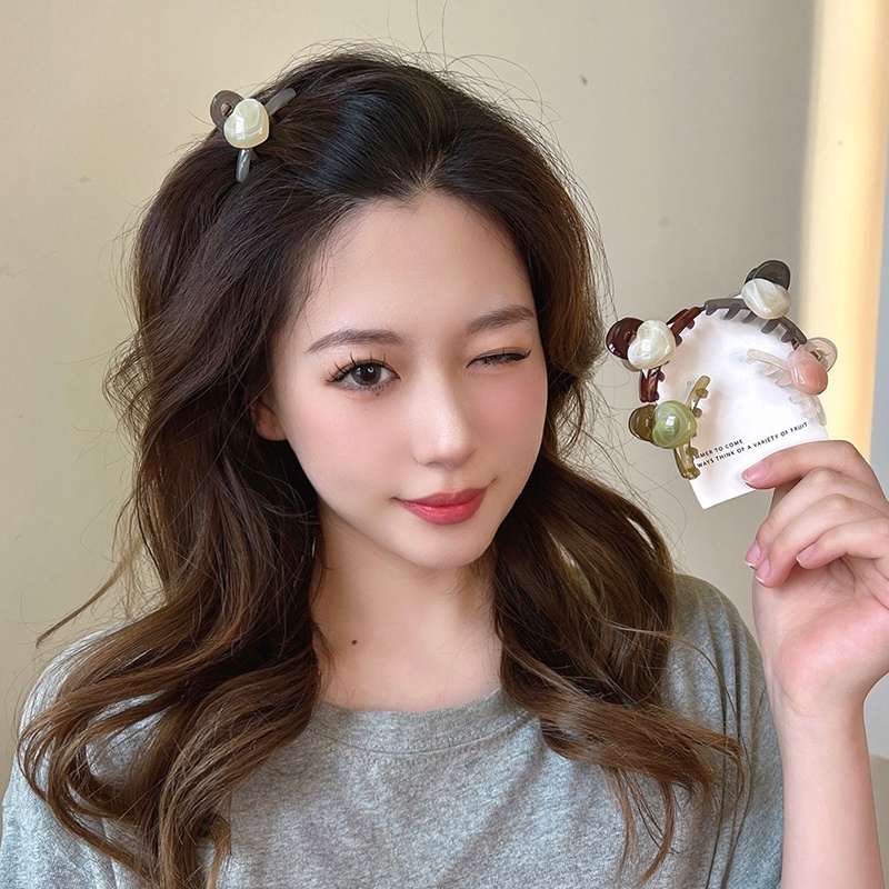 กิ๊บติดผมอะคริลิค รูปหัวใจ ขนาดเล็ก เครื่องประดับ แบบเรียบง่าย แฟชั่นฤดูร้อน สําหรับผู้หญิง